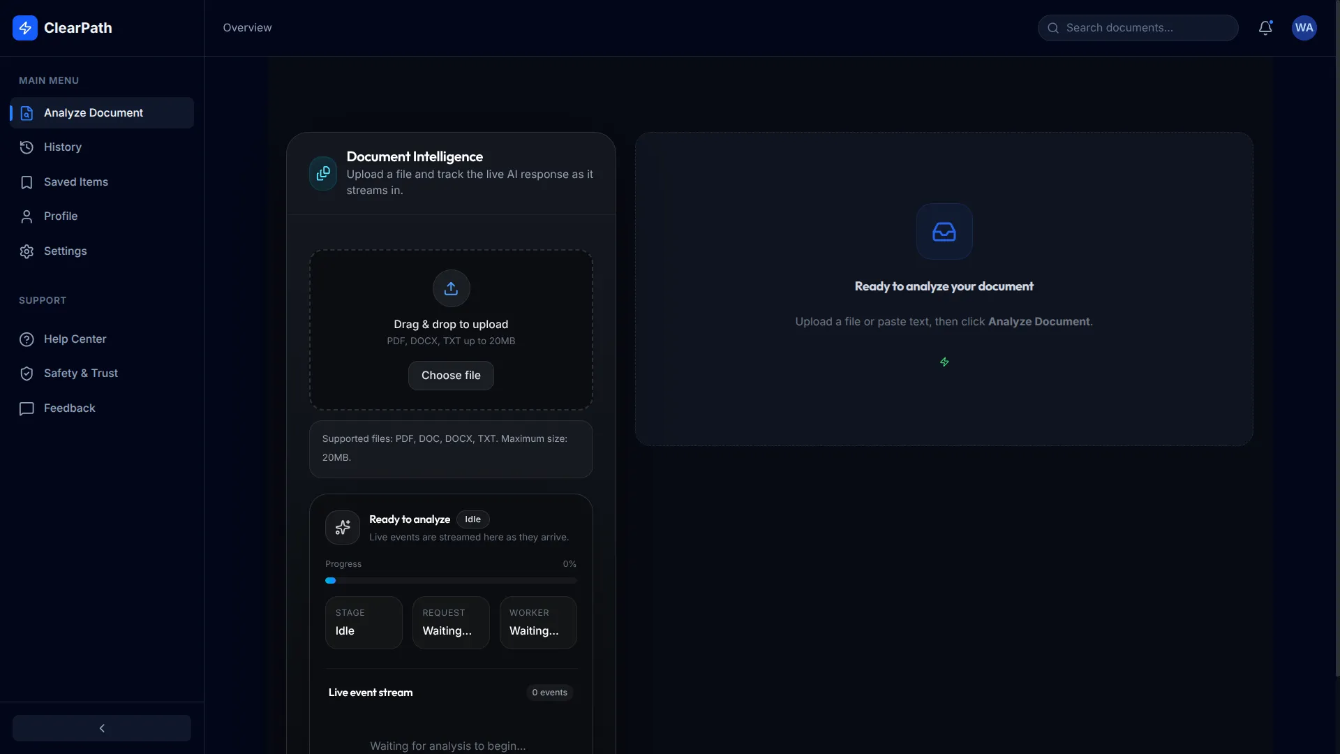 ClearPath — AI Document Intelligence Platform screenshot 2