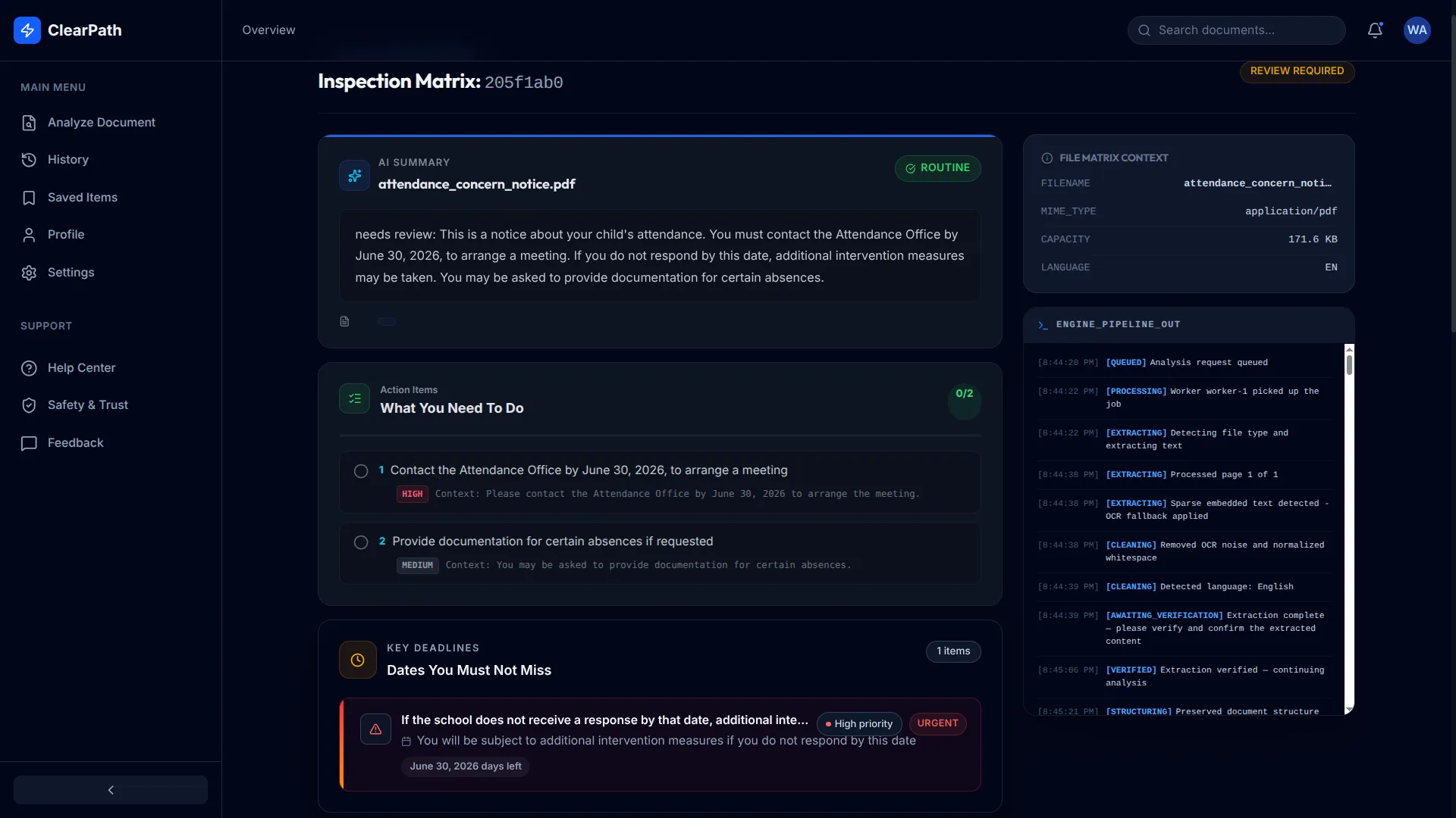 ClearPath — AI Document Intelligence Platform screenshot 3